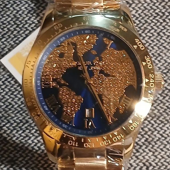 Micheal Kors Layton Blue Pave Crystal Dial MK 6243 Womens Watch - Picture 7 of 16